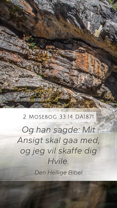 2 Mosebog 33:14 DA1871 Bible Verse Image