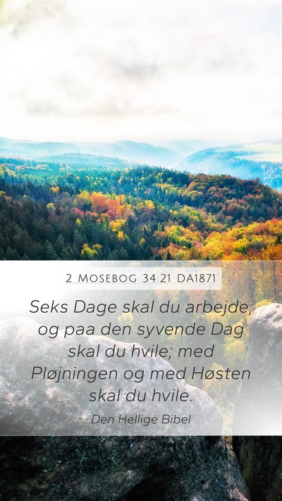 2 Mosebog 34:21 DA1871 Bible Verse Image