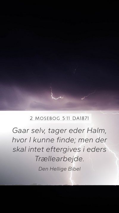 2 Mosebog 5:11 DA1871 Mobile Phone Wallpaper - Gaar selv, tager eder Halm, hvor I kunne finde; - Mobile Bible Verse Wallpaper