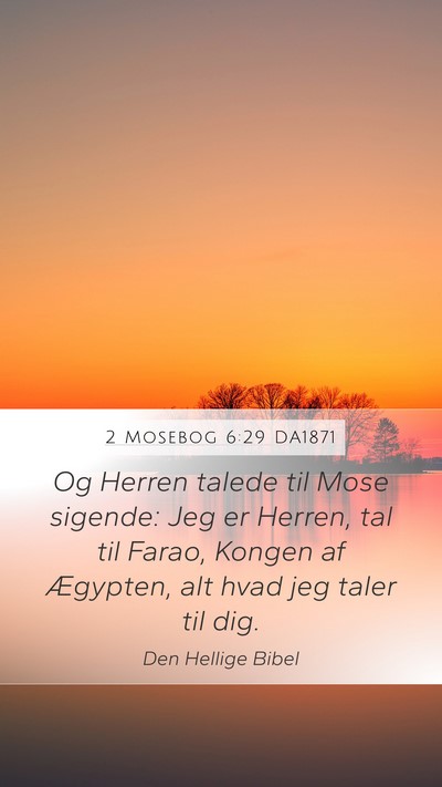 2 Mosebog 6:29 DA1871 Bible Verse Image