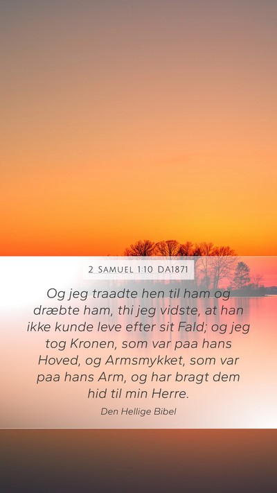 2 Samuel 1:10 DA1871 Bible Verse Image