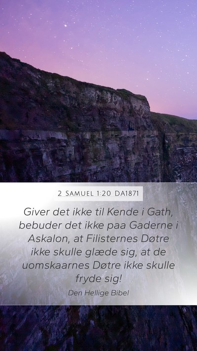 2 Samuel 1:20 DA1871 Bible Verse Image