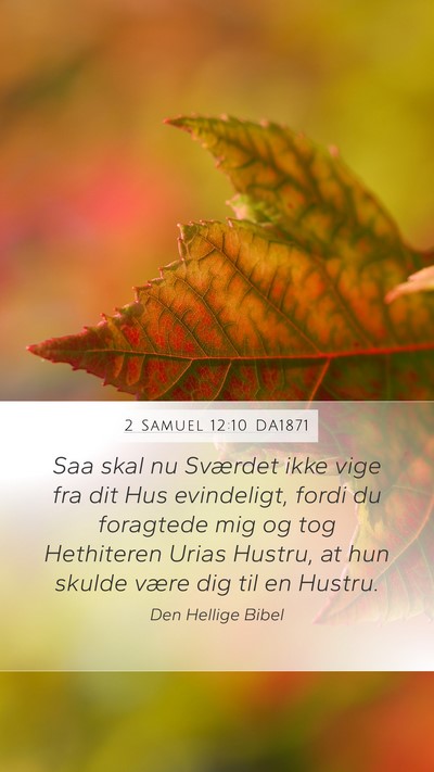2 Samuel 12:10 DA1871 Bible Verse Image