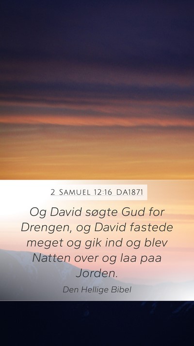 2 Samuel 12:16 DA1871 Bible Verse Image