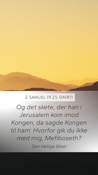 2 Samuel 19:25 DA1871 Bible Verse Image