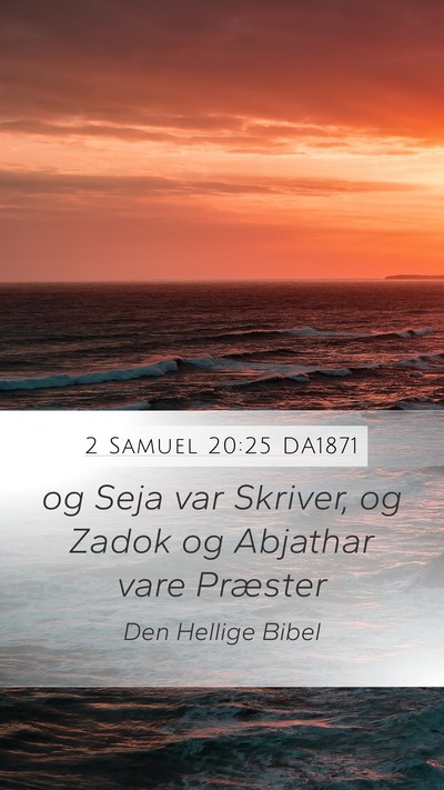 2 Samuel 20:25 DA1871 Bible Verse Image