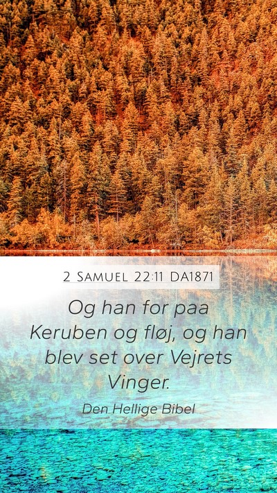 2 Samuel 22:11 DA1871 Bible Verse Image