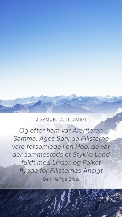 2 Samuel 23:11 DA1871 Bible Verse Image