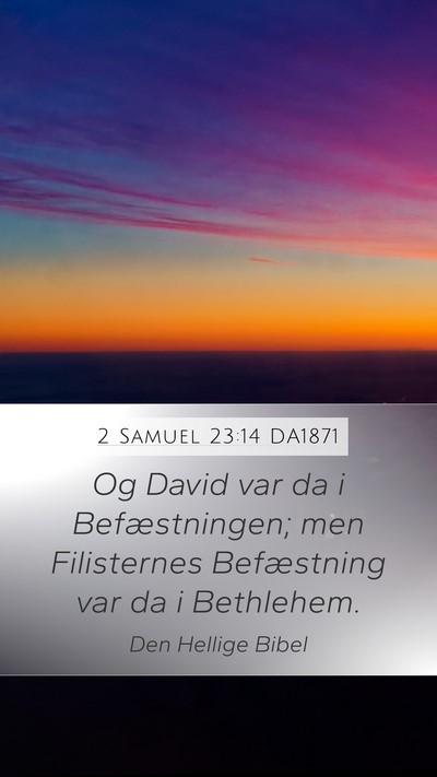 2 Samuel 23:14 DA1871 Bible Verse Image