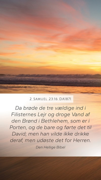 2 Samuel 23:16 DA1871 Bible Verse Image