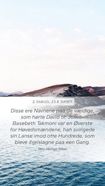 2 Samuel 23:8 DA1871 Bible Verse Image