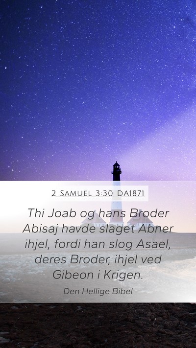 2 Samuel 3:30 DA1871 Bible Verse Image