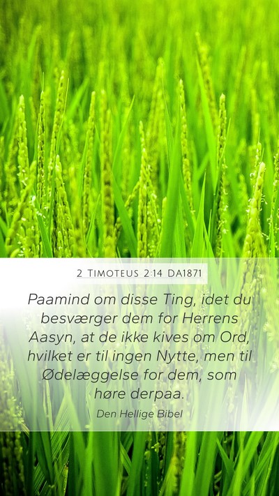2 Timoteus 2:14 DA1871 Bible Verse Image