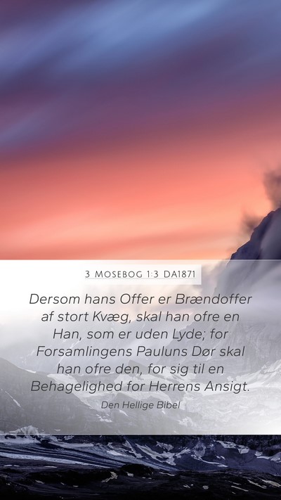 3 Mosebog 1:3 DA1871 Bible Verse Image