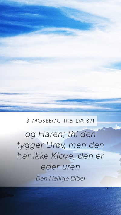 3 Mosebog 11:6 DA1871 Mobile Phone Wallpaper - og Haren; thi den tygger Drøv, men den har ikke - Mobile Bible Verse Wallpaper