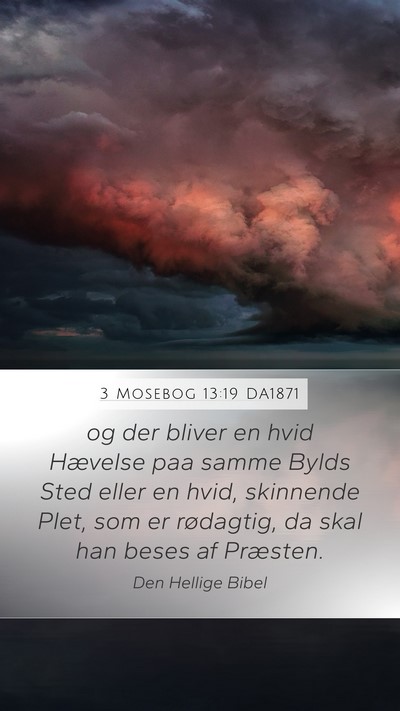 3 Mosebog 13:19 DA1871 Mobile Phone Wallpaper - og der bliver en hvid Hævelse paa samme Bylds - Mobile Bible Verse Wallpaper