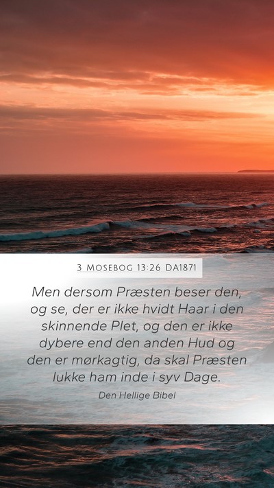 3 Mosebog 13:26 DA1871 Mobile Phone Wallpaper - Men dersom Præsten beser den, og se, der er ikke - Mobile Bible Verse Wallpaper