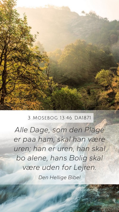 3 Mosebog 13:46 DA1871 Bible Verse Image