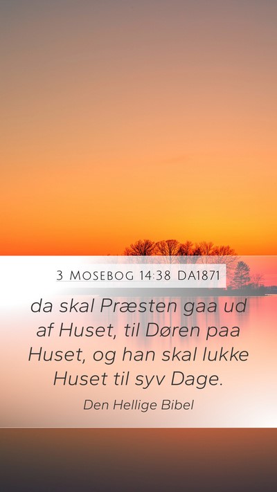 3 Mosebog 14:38 DA1871 Mobile Phone Wallpaper - da skal Præsten gaa ud af Huset, til Døren paa - Mobile Bible Verse Wallpaper