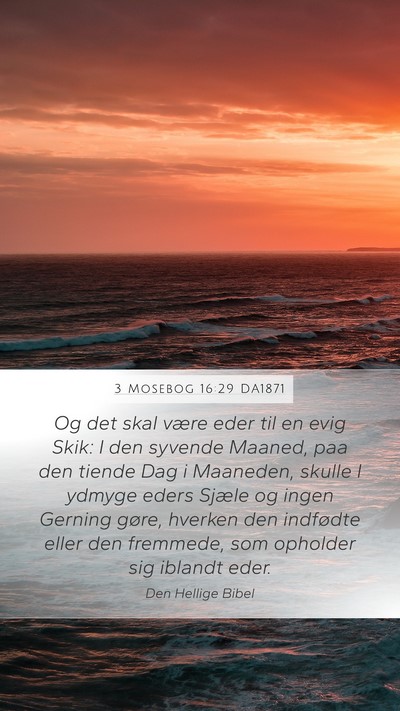 3 Mosebog 16:29 DA1871 Bible Verse Image