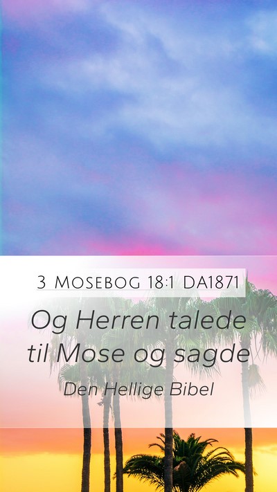 3 Mosebog 18:1 DA1871 Mobile Phone Wallpaper - Og Herren talede til Mose og - Mobile Bible Verse Wallpaper