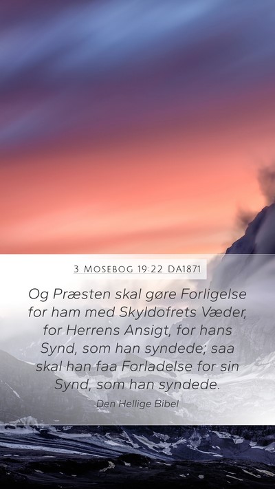 3 Mosebog 19:22 DA1871 Mobile Phone Wallpaper - Og Præsten skal gøre Forligelse for ham med - Mobile Bible Verse Wallpaper