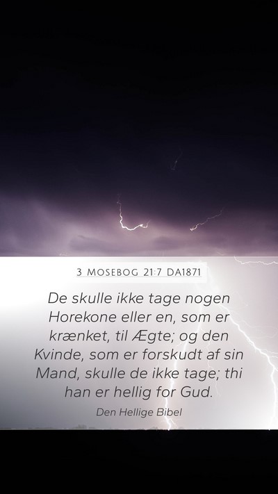 3 Mosebog 21:7 DA1871 Bible Verse Image