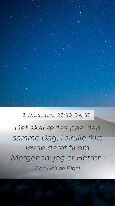 3 Mosebog 22:30 DA1871 Bible Verse Image