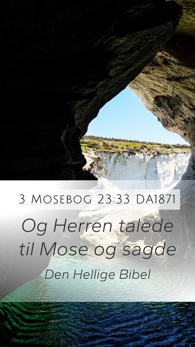 3 Mosebog 23:33 DA1871 Bible Verse Image