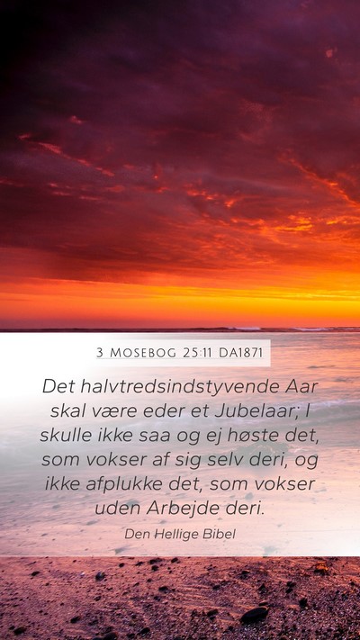 3 Mosebog 25:11 DA1871 Mobile Phone Wallpaper - Det halvtredsindstyvende Aar skal være eder et - Mobile Bible Verse Wallpaper