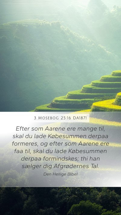 3 Mosebog 25:16 DA1871 Mobile Phone Wallpaper - Efter som Aarene ere mange til, skal du lade - Mobile Bible Verse Wallpaper