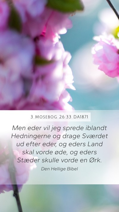 3 Mosebog 26:33 DA1871 Bible Verse Image