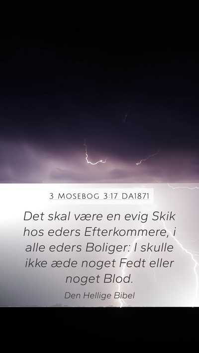 3 Mosebog 3:17 DA1871 Bible Verse Image