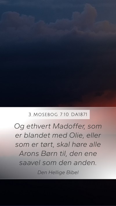3 Mosebog 7:10 DA1871 Bible Verse Image
