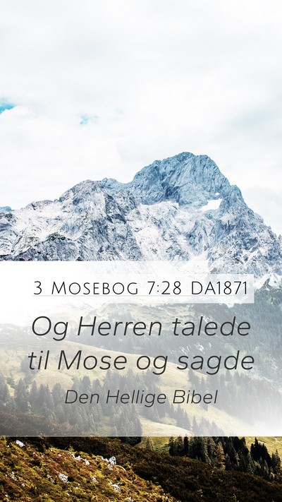 3 Mosebog 7:28 DA1871 Mobile Phone Wallpaper - Og Herren talede til Mose og - Mobile Bible Verse Wallpaper