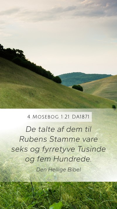 4 Mosebog 1:21 DA1871 Bible Verse Image