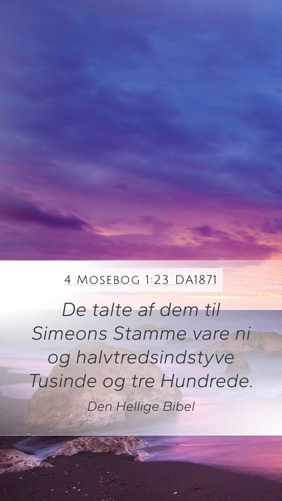 4 Mosebog 1:23 DA1871 Bible Verse Image
