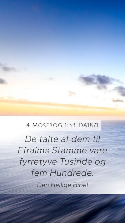 4 Mosebog 1:33 DA1871 Bible Verse Image
