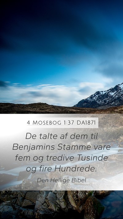 4 Mosebog 1:37 DA1871 Bible Verse Image