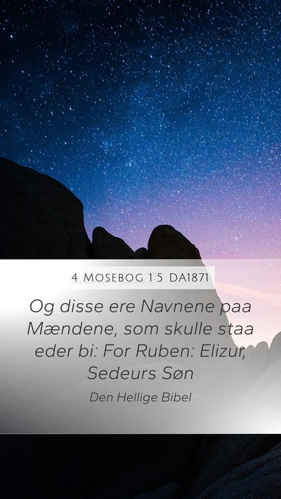 4 Mosebog 1:5 DA1871 Mobile Phone Wallpaper - Og disse ere Navnene paa Mændene, som skulle - Mobile Bible Verse Wallpaper