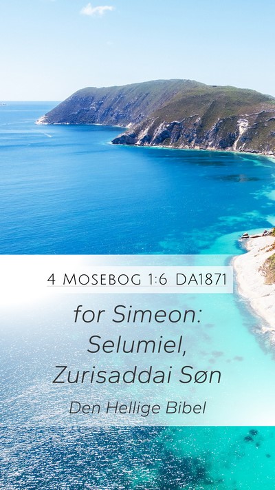 4 Mosebog 1:6 DA1871 Mobile Phone Wallpaper - for Simeon: Selumiel, Zurisaddai - Mobile Bible Verse Wallpaper