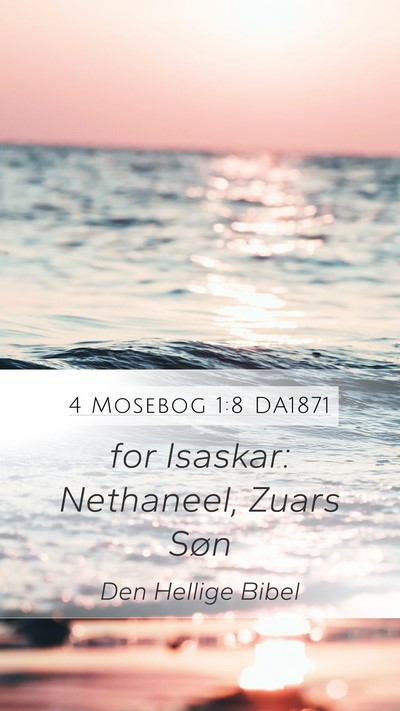 4 Mosebog 1:8 DA1871 Mobile Phone Wallpaper - for Isaskar: Nethaneel, Zuars - Mobile Bible Verse Wallpaper