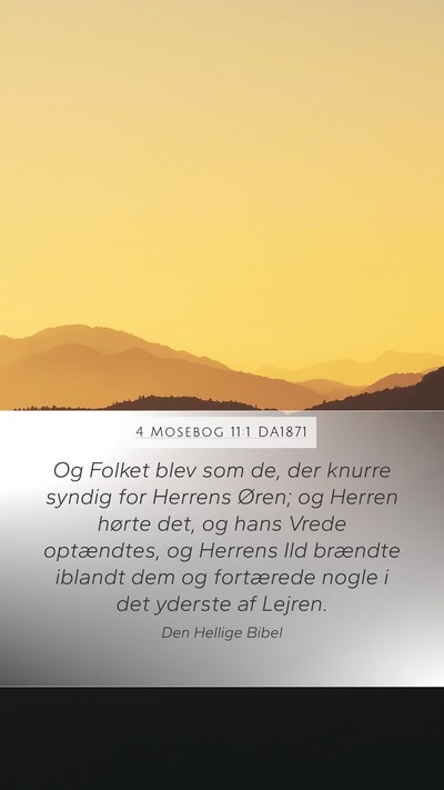 4 Mosebog 11:1 DA1871 Bible Verse Image