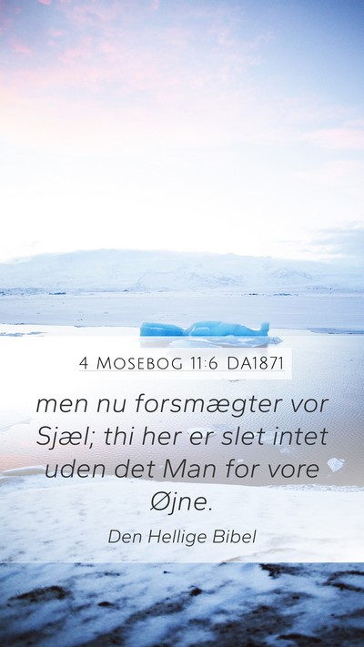 4 Mosebog 11:6 DA1871 Mobile Phone Wallpaper - men nu forsmægter vor Sjæl; thi her er slet - Mobile Bible Verse Wallpaper