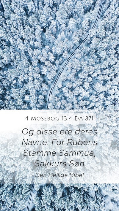 4 Mosebog 13:4 DA1871 Mobile Phone Wallpaper - Og disse ere deres Navne: For Rubens Stamme - Mobile Bible Verse Wallpaper