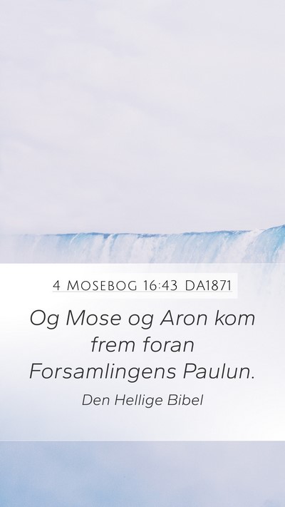 4 Mosebog 16:43 DA1871 Mobile Phone Wallpaper - Og Mose og Aron kom frem foran Forsamlingens - Mobile Bible Verse Wallpaper