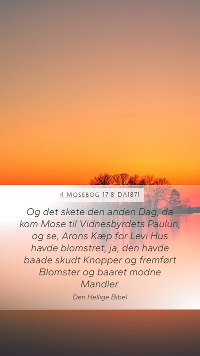 4 Mosebog 17:8 DA1871 Bible Verse Image