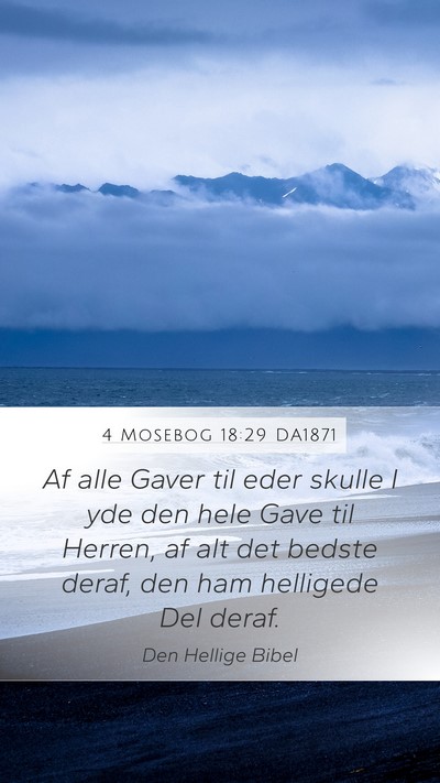 4 Mosebog 18:29 DA1871 Mobile Phone Wallpaper - Af alle Gaver til eder skulle I yde den hele Gave - Mobile Bible Verse Wallpaper