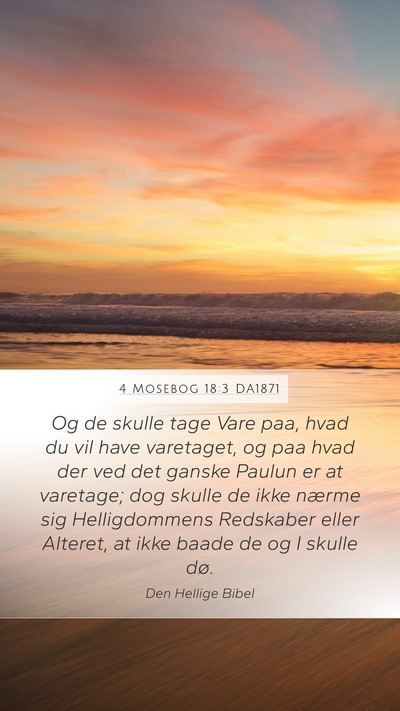 4 Mosebog 18:3 DA1871 Bible Verse Image