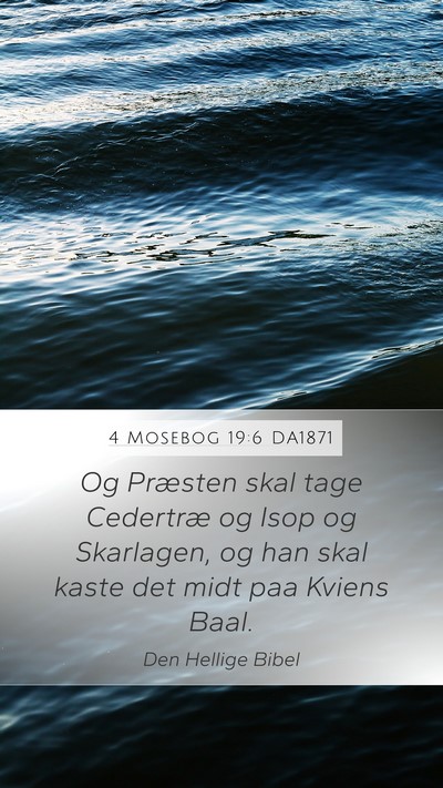 4 Mosebog 19:6 DA1871 Mobile Phone Wallpaper - Og Præsten skal tage Cedertræ og Isop og - Mobile Bible Verse Wallpaper